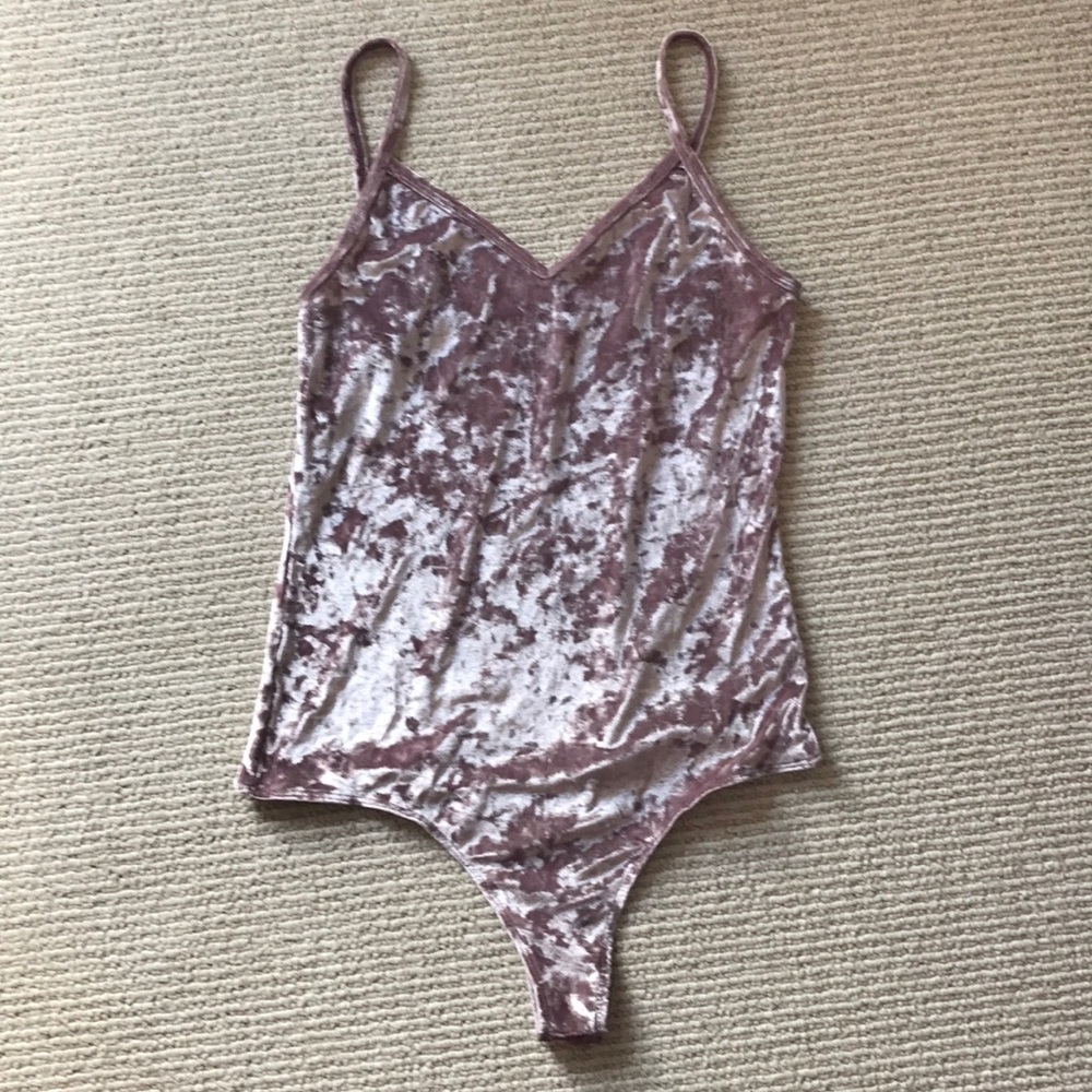 Urban outfitters velvet bodysuit